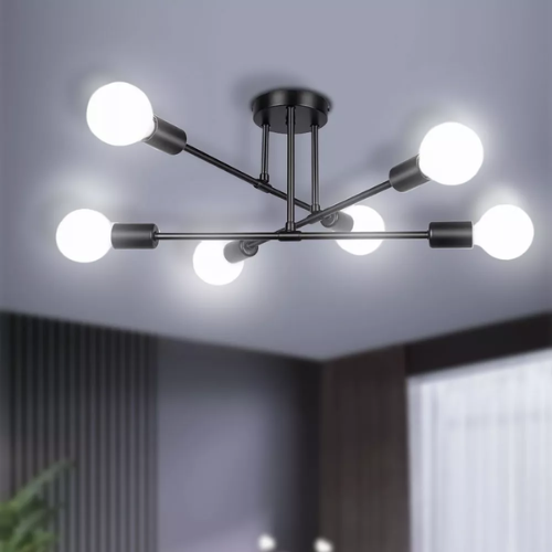 LAMPARA MODERNA DE 6 LUCES.- Oferta Up